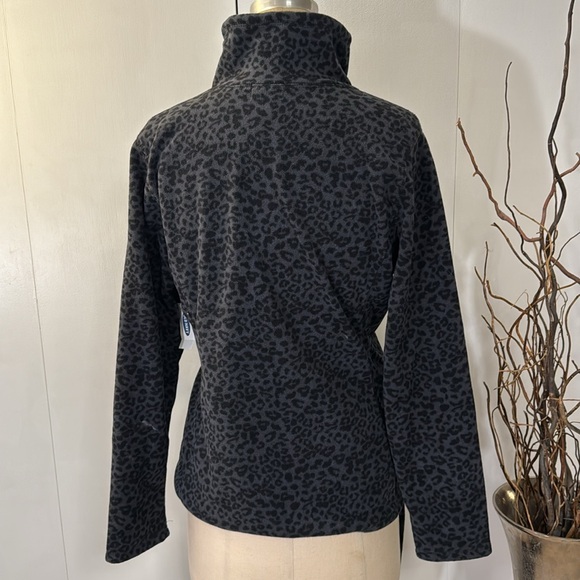 Old Navy gray and black leopard print fleece lounge set - Picture 4 of 7